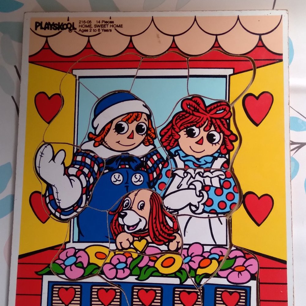 Playskool Raggedy Ann Puzzle - 14 pc - 1987 Macmillan Inc